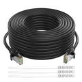 Cat6 Ethernet Cable 200 Feet Grey UTP RJ45 Internet Cable with 15 pcs Ties X5206