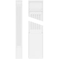 Fluted PVC Pilaster with Decorative Capital & Base (Pair) X402