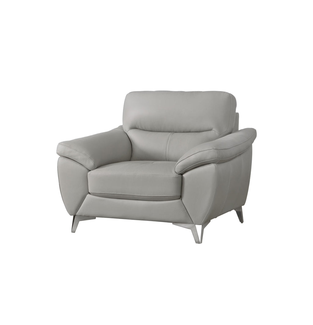 Gray Top Grain Leather Chair R367134