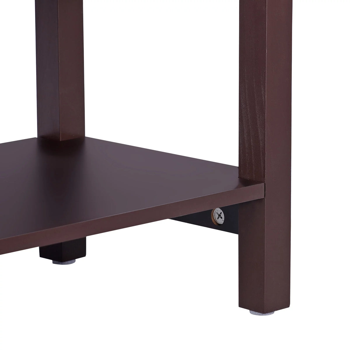 Set of 2 3-Tier Brown Side Table X324345