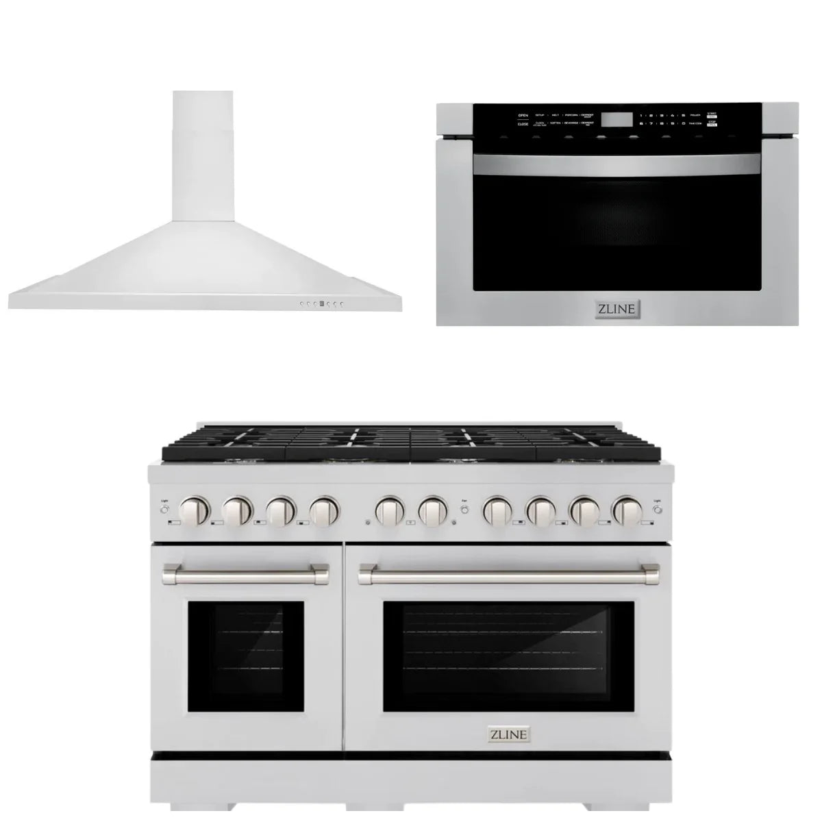 48 Gas Range, Range Hood and Microwave Drawer R45798