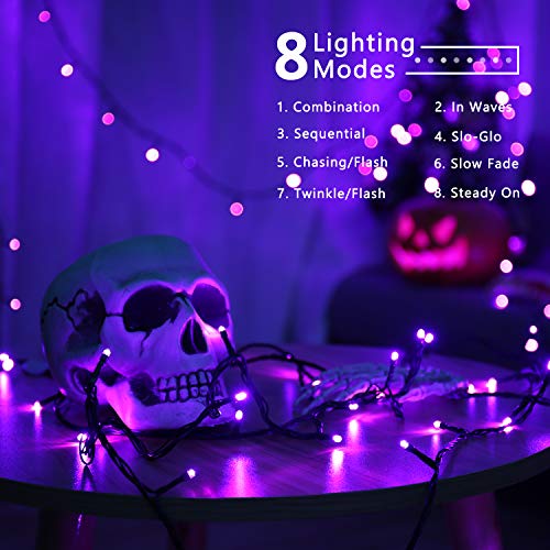 240 LED 78.74ft Orange Purple String Lights X672