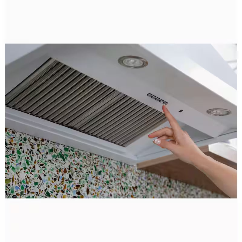 30 in. Wall Mount Range Hood with Light in Matte White A7944