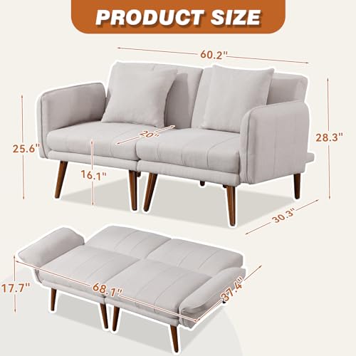 Grey Chenille 2 Seat Loveseat Sofa C6364