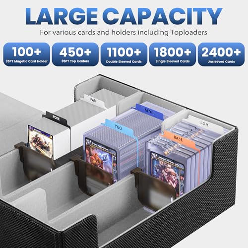 Card Storage Box with 10 Dividers L9496