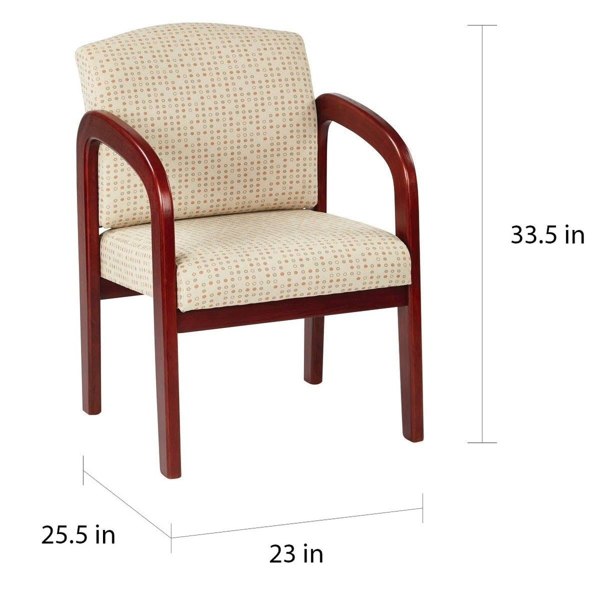 Ash Cherry Finish Wood Visitor Chair U282067