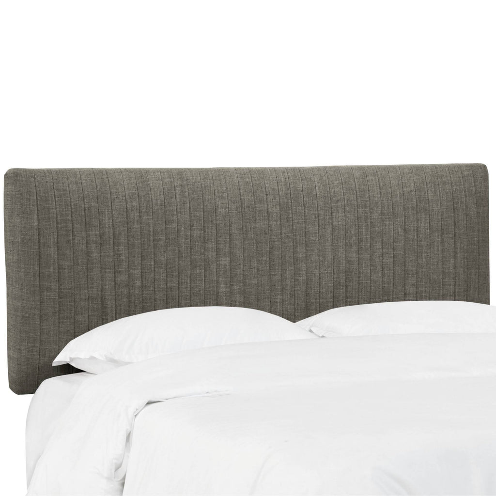 Gray Pleated California King Headboard J2970