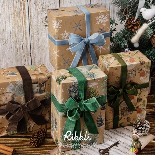 4 Rolls 30 x 120 inch Brown Kraft Christmas Wrapping Paper F943646