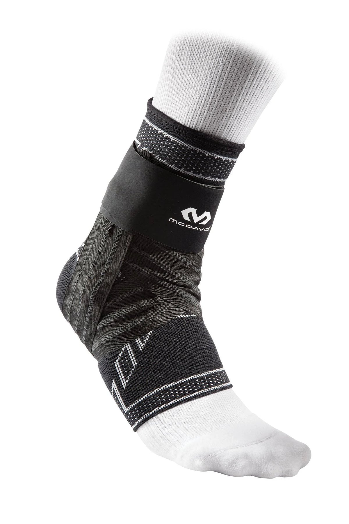 Black Large Elastic Ankle Brace with Figure 6 Strap T28141