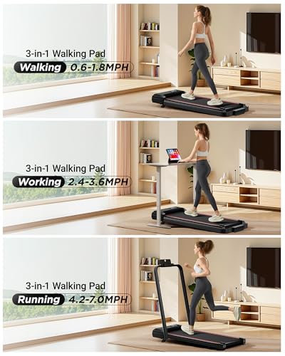14% Incline Walking Pad Treadmill, 3-in-1 Portable Folding Treadmill with 2.5 HP Quiet Brushless W537145