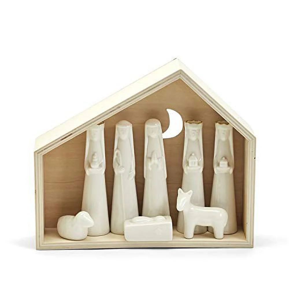 9 Pieces Porcelain Nativity Set E92604