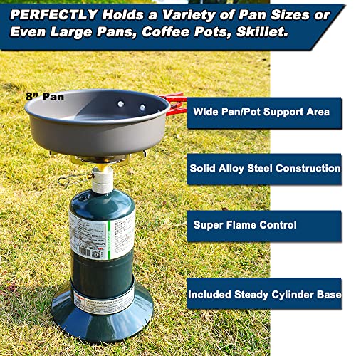 Propane Stove Portable Camping Gas Stove 10,000 BTU Single Adjustable Burner with Carrying Case A3838