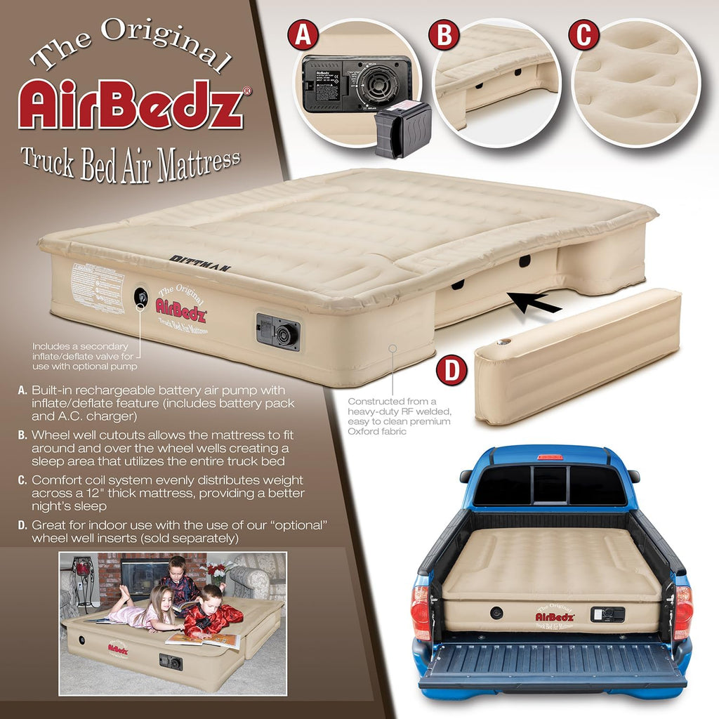 Truck Bed Air Mattress 8ft Full Size Tan X6569