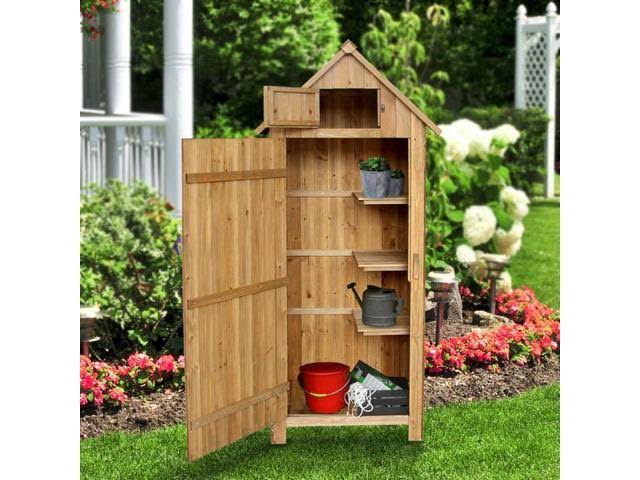 Brown Solid Wood Tool Shed R45968
