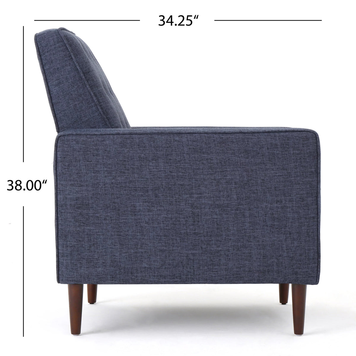 Dark Blue Tufted Fabric Recliner G237959
