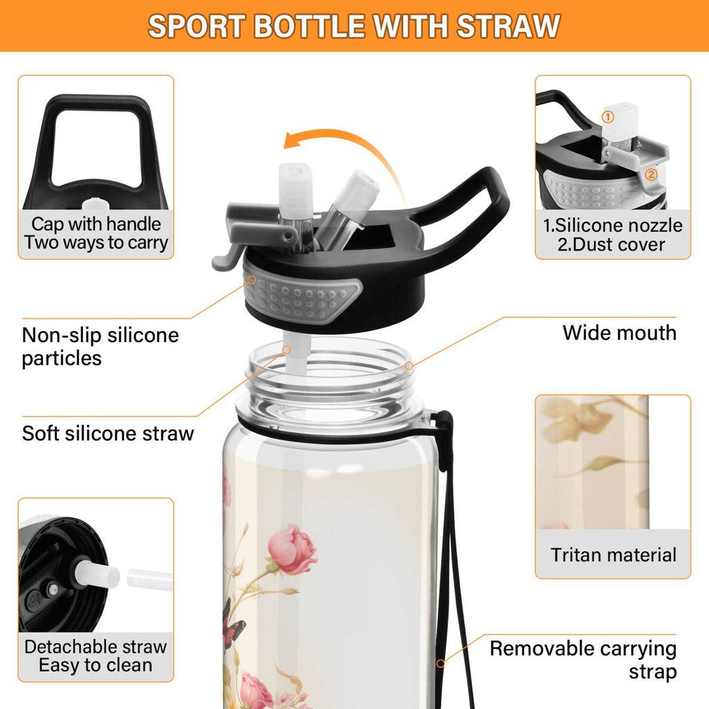 32oz Tritan Water Bottle with Straw E25742