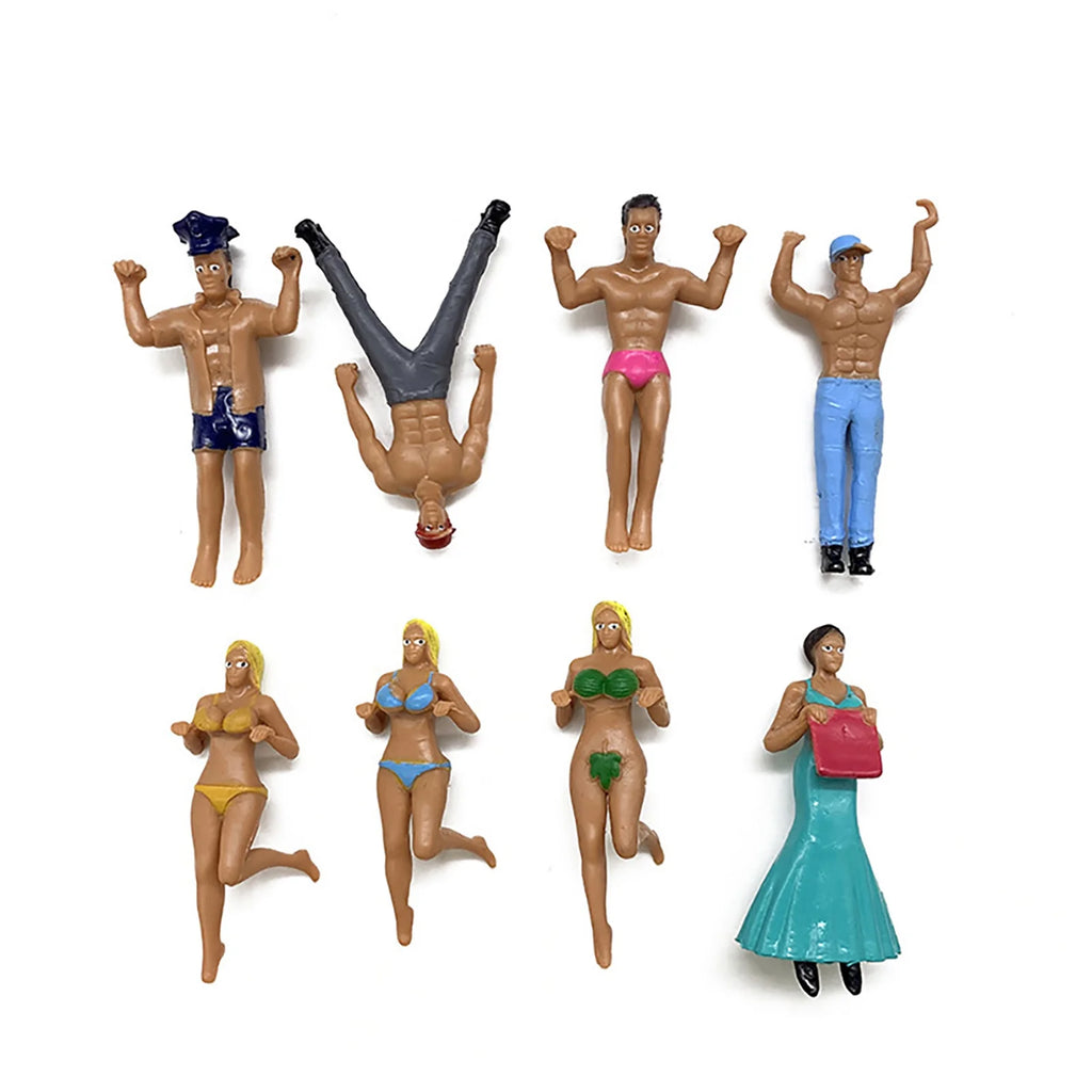 8Pcs Mini Simulated People Dollhouse Pendant Decor P26213