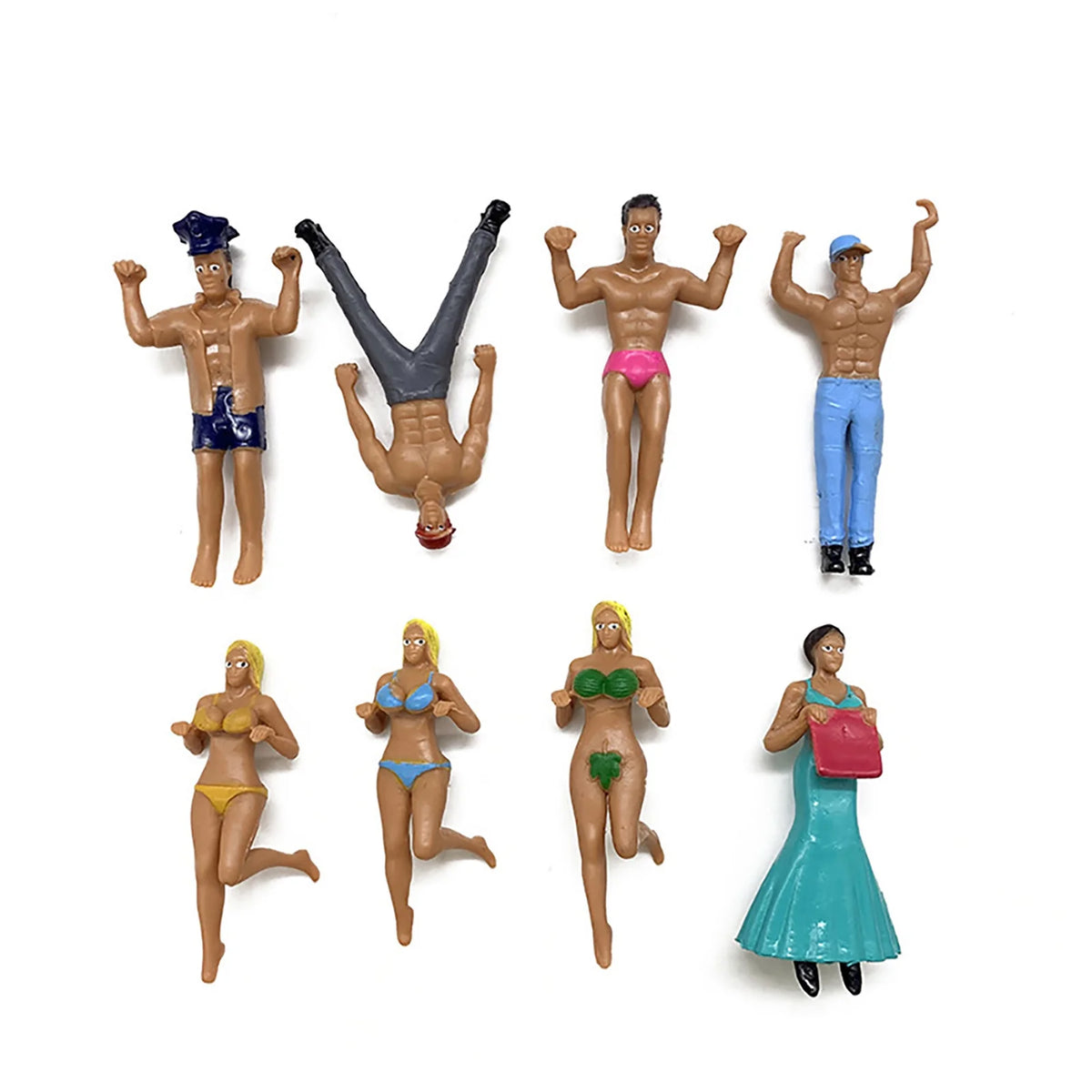 8Pcs Mini Simulated People Dollhouse Pendant Decor P26213