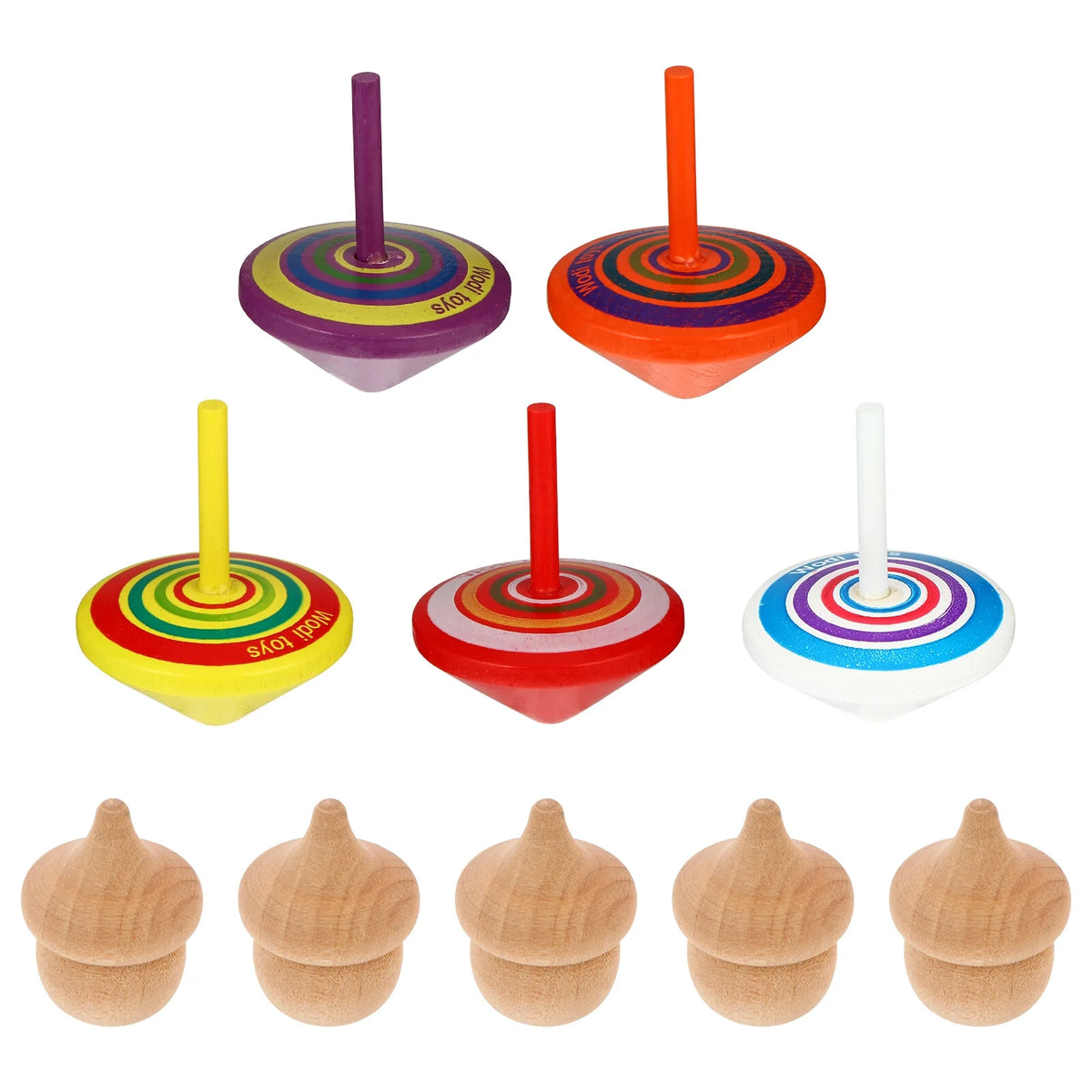 10pcs Wooden Tops Toy P224