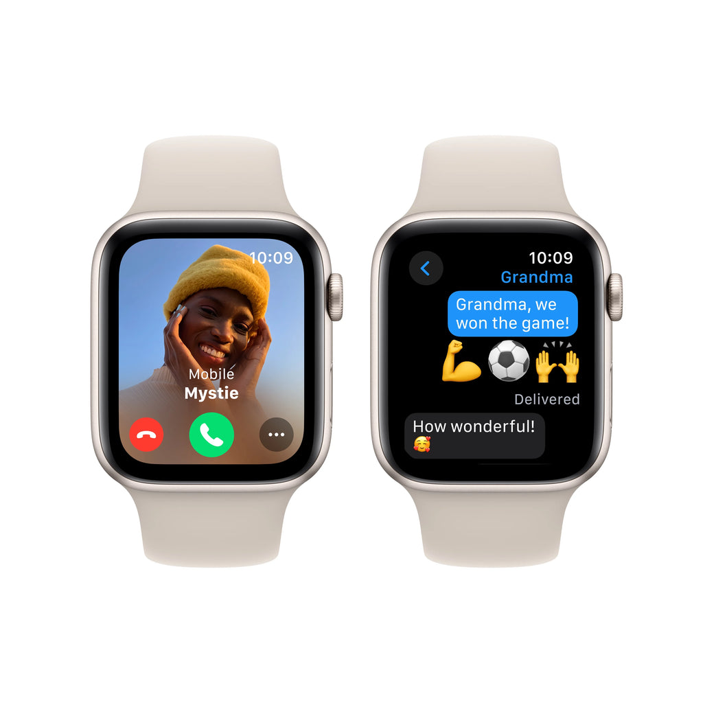 Starlight Aluminum Case Apple Watch SE GPS 44mm with Starlight Sport Band D330