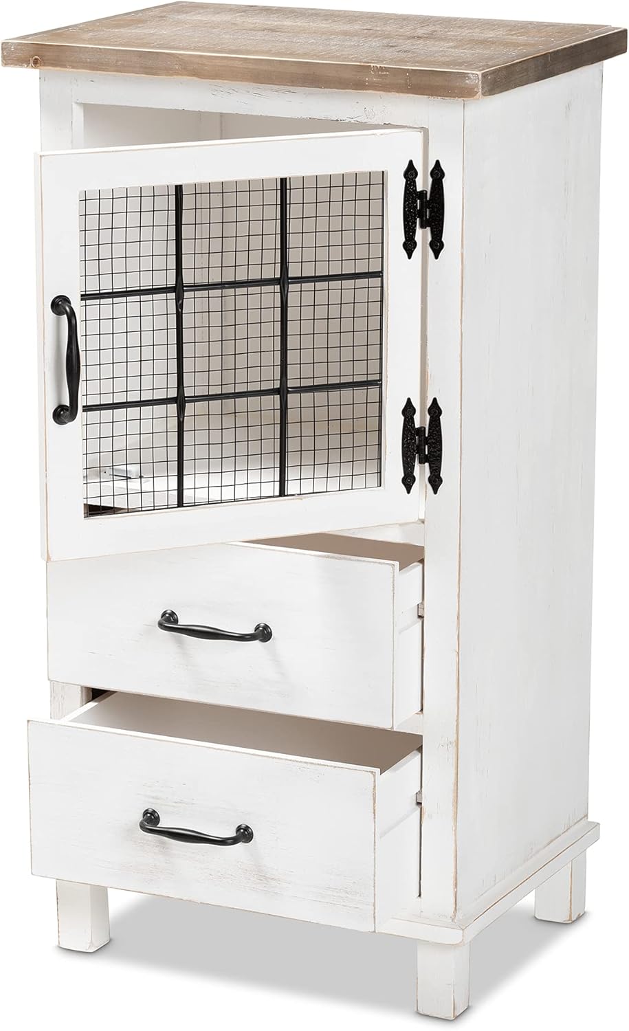 White/Oak Brown Shelving and Cabinets R93024
