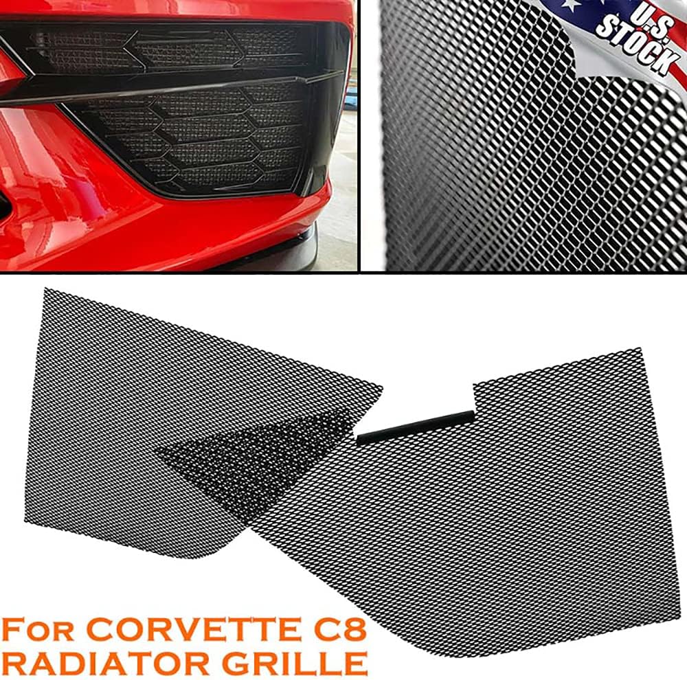 2Pcs Aluminum Car Grille Mesh Set for Corvette C8 2020-2022 E125291