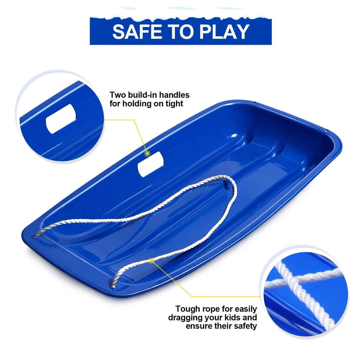 35in Plastic Snow Sled X500144