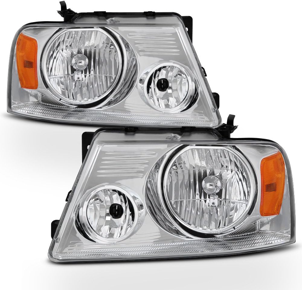 Chrome Headlights Pair Set D3511