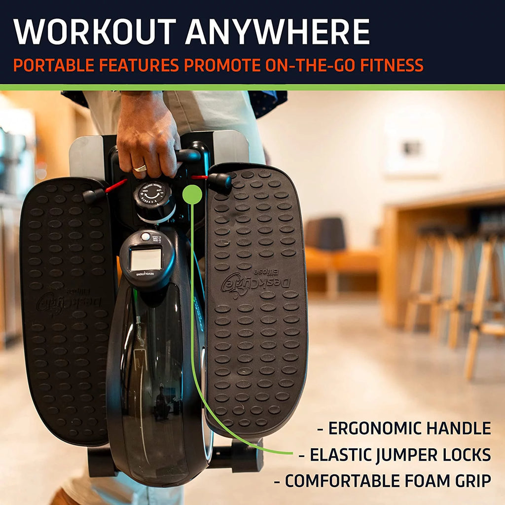 Black Compact Under Desk Elliptical Machine X82893