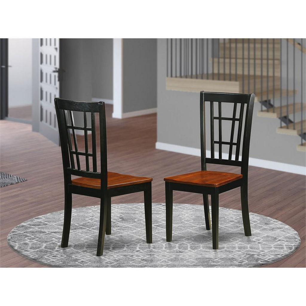 Black/Cherry Wood Dining Chairs (Set of 2) N337472