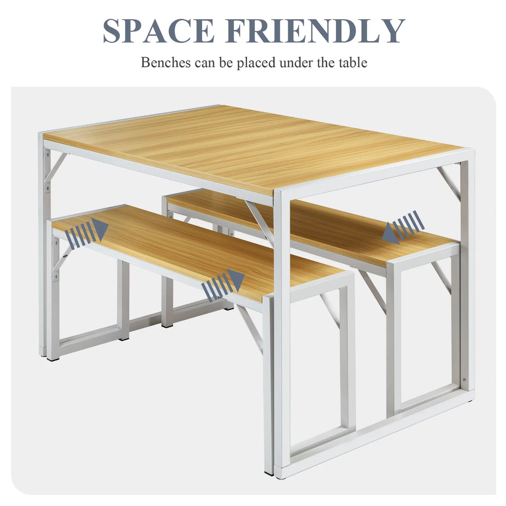 3-Piece Dining Table Set with Benches G88173