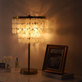 Natural Capiz Shell Table Lamp with Brass Polished Lampshade E5502