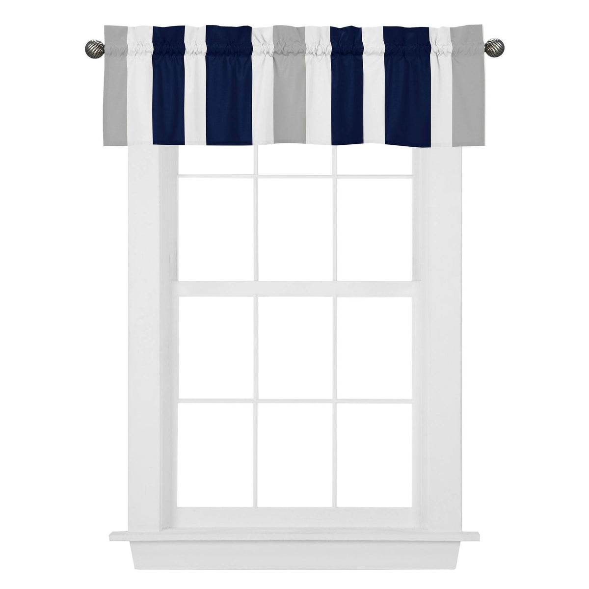 Navy Gray Stripe Bedding Set Twin 4pc U727
