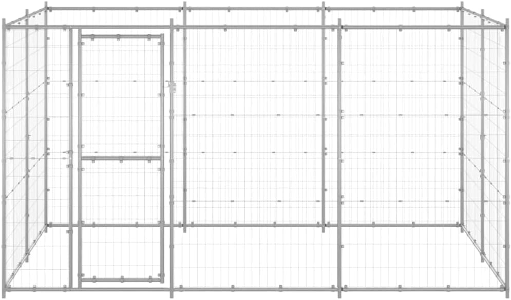 Galvanized Steel Outdoor Dog Kennel 78.1 ft2 C2669