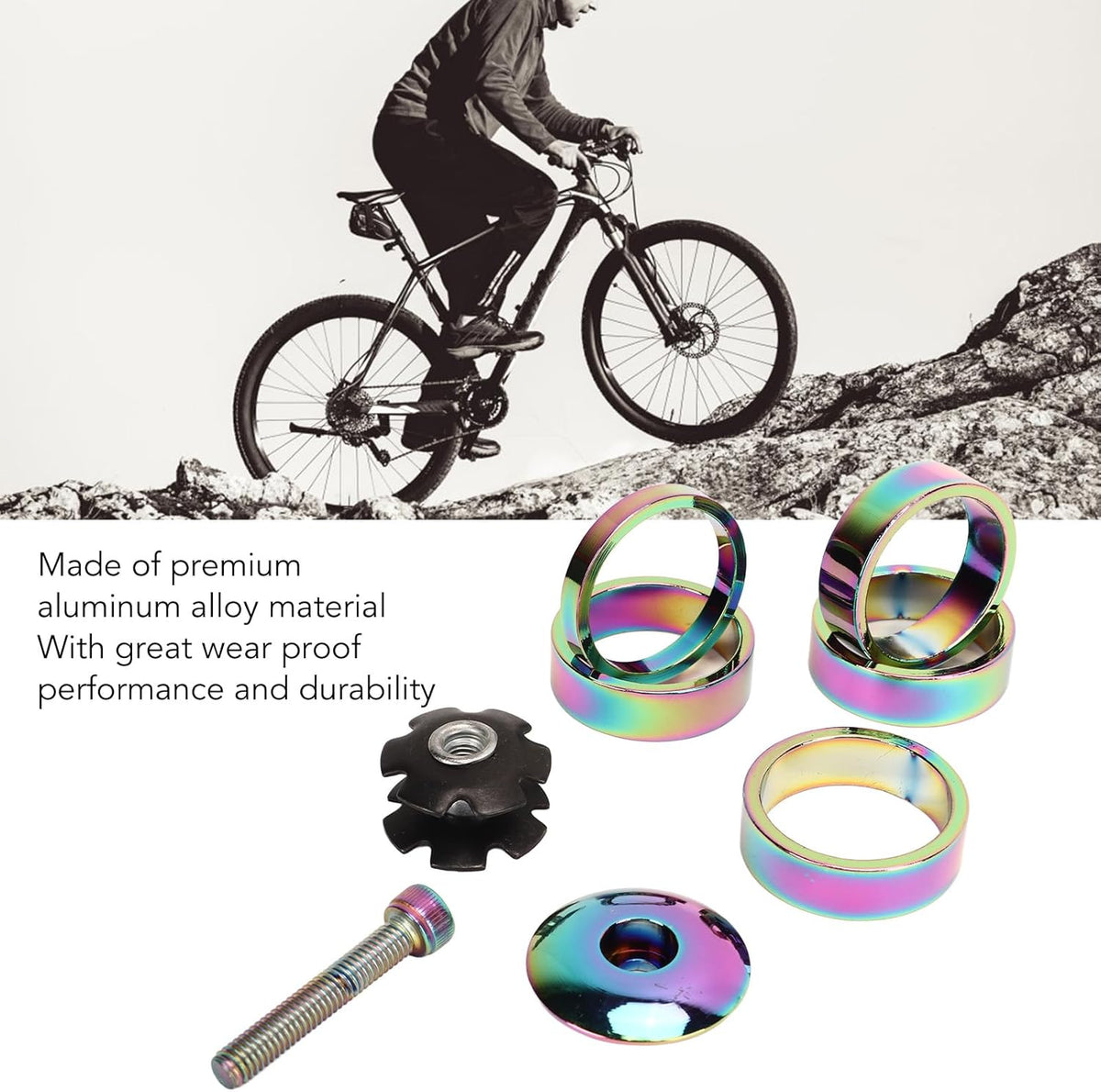 Colorful Impact Resistance Lightweight Bike Stem Top Cap D47343