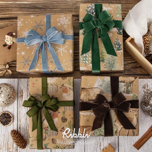 4 Rolls 30 x 120 inch Brown Kraft Christmas Wrapping Paper F943646