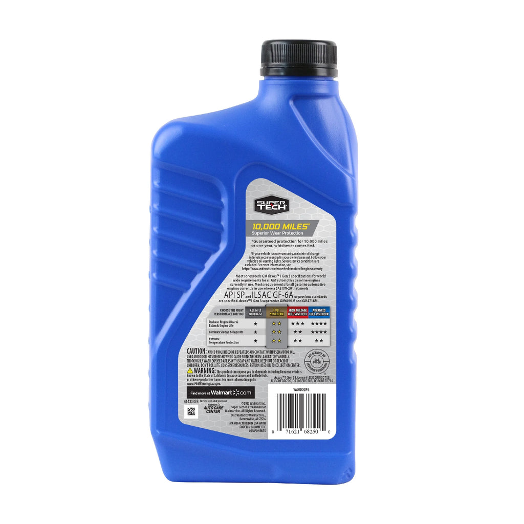Full Synthetic SAE 0W-20 Motor Oil, 1 Quart A103858