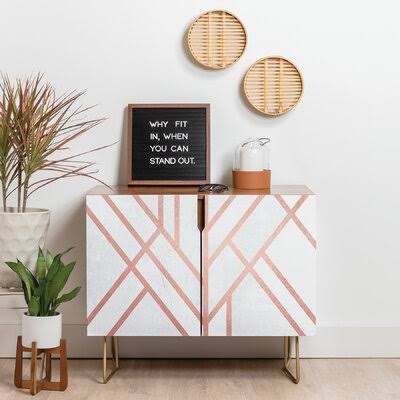 Brown Art Deco Accent Cabinet I6048