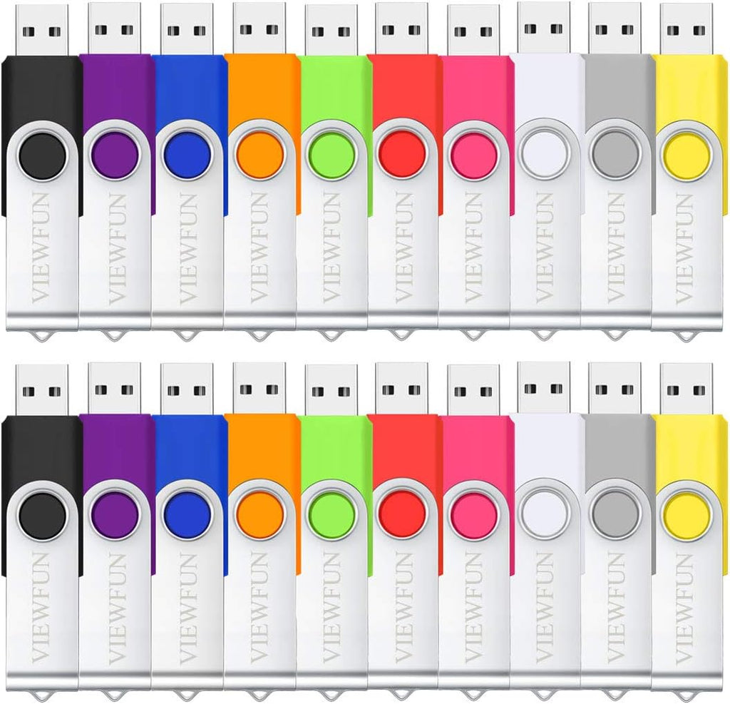 50 Pack 8GB USB 2.0 Flash Drives with LED Indicator and Lanyards F32840