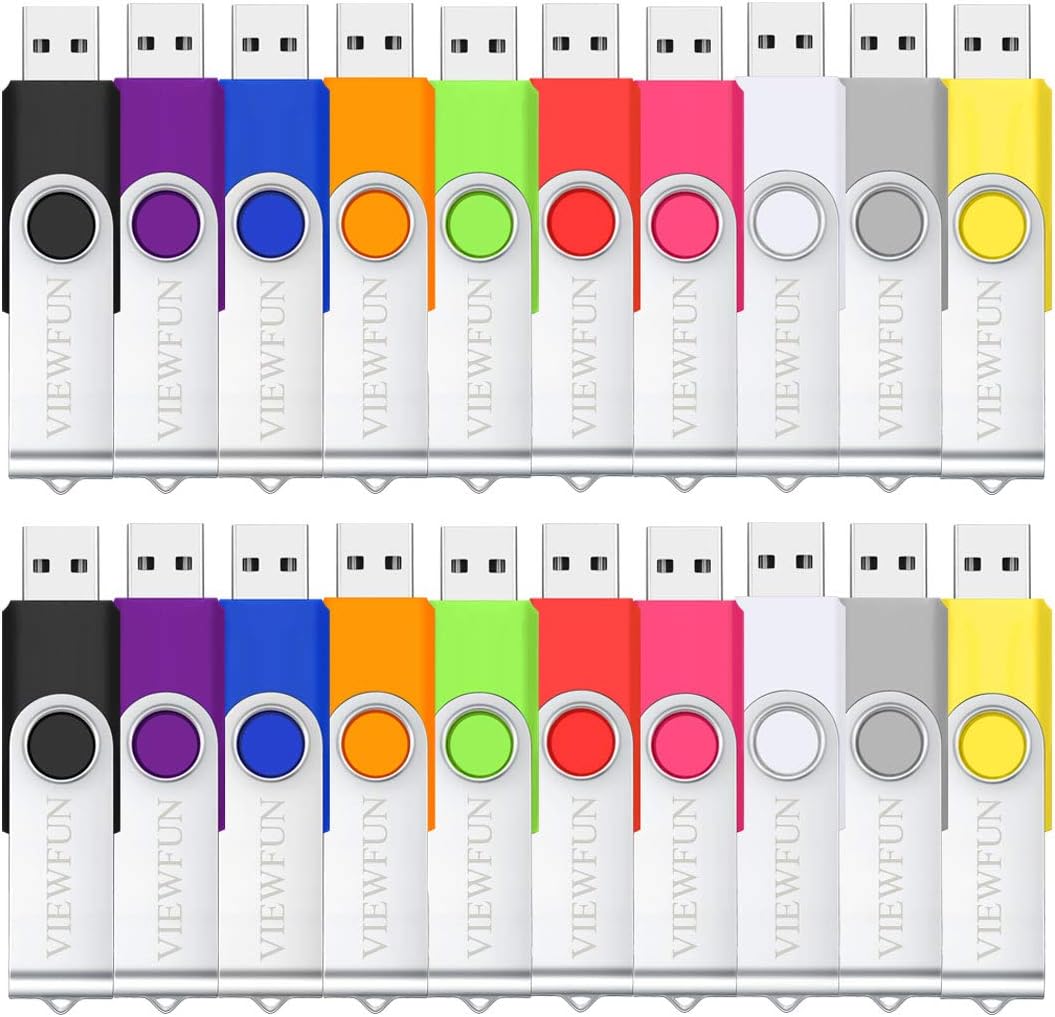 50 Pack 8GB USB 2.0 Flash Drives with LED Indicator and Lanyards F32840