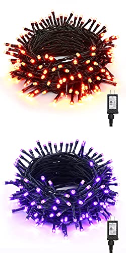 240 LED 78.74ft Orange Purple String Lights X672