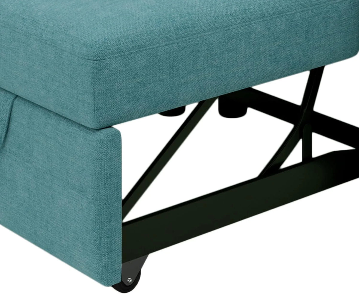 Teal Convertible Sleeper Chair Bed W844