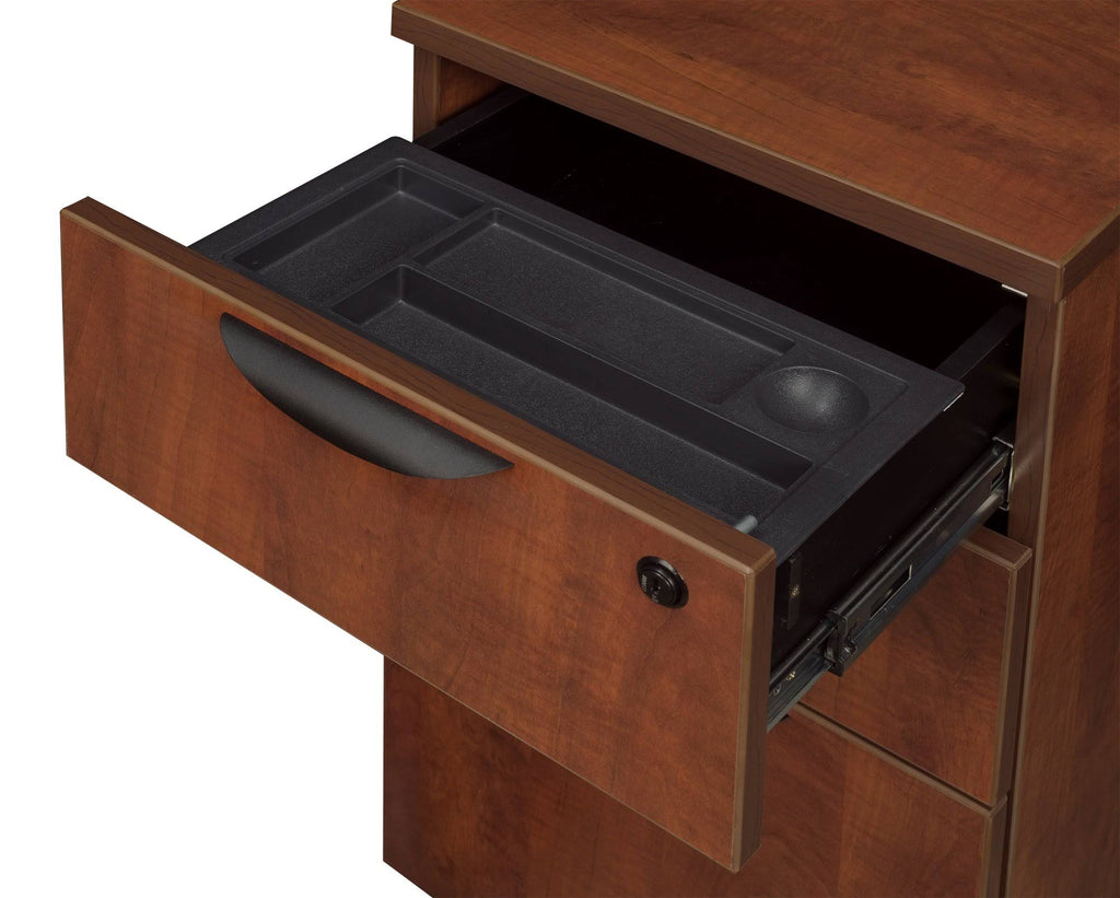 Mahogany Single Pedestal Corner Credenza J292614
