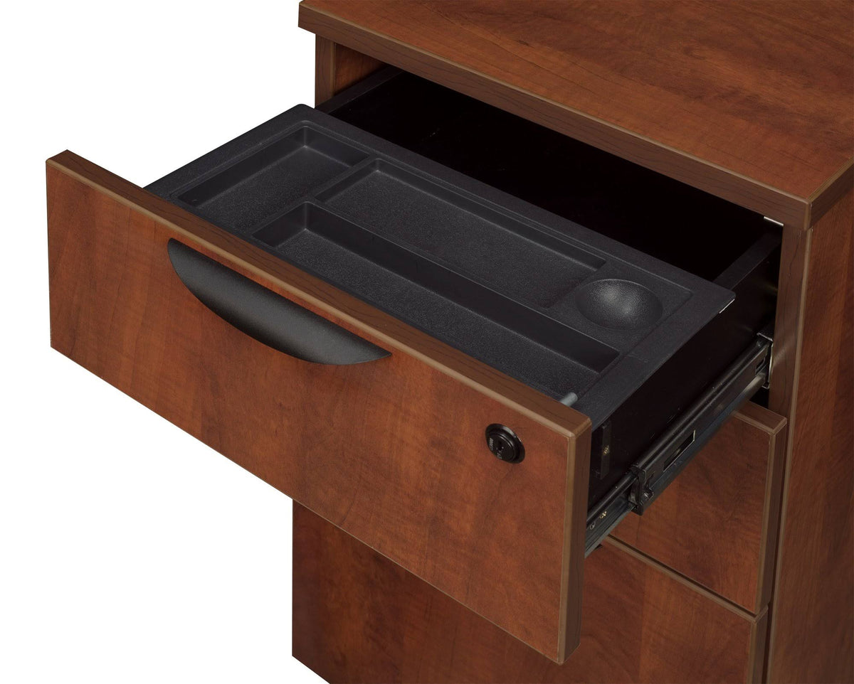 Mahogany Single Pedestal Corner Credenza J292614