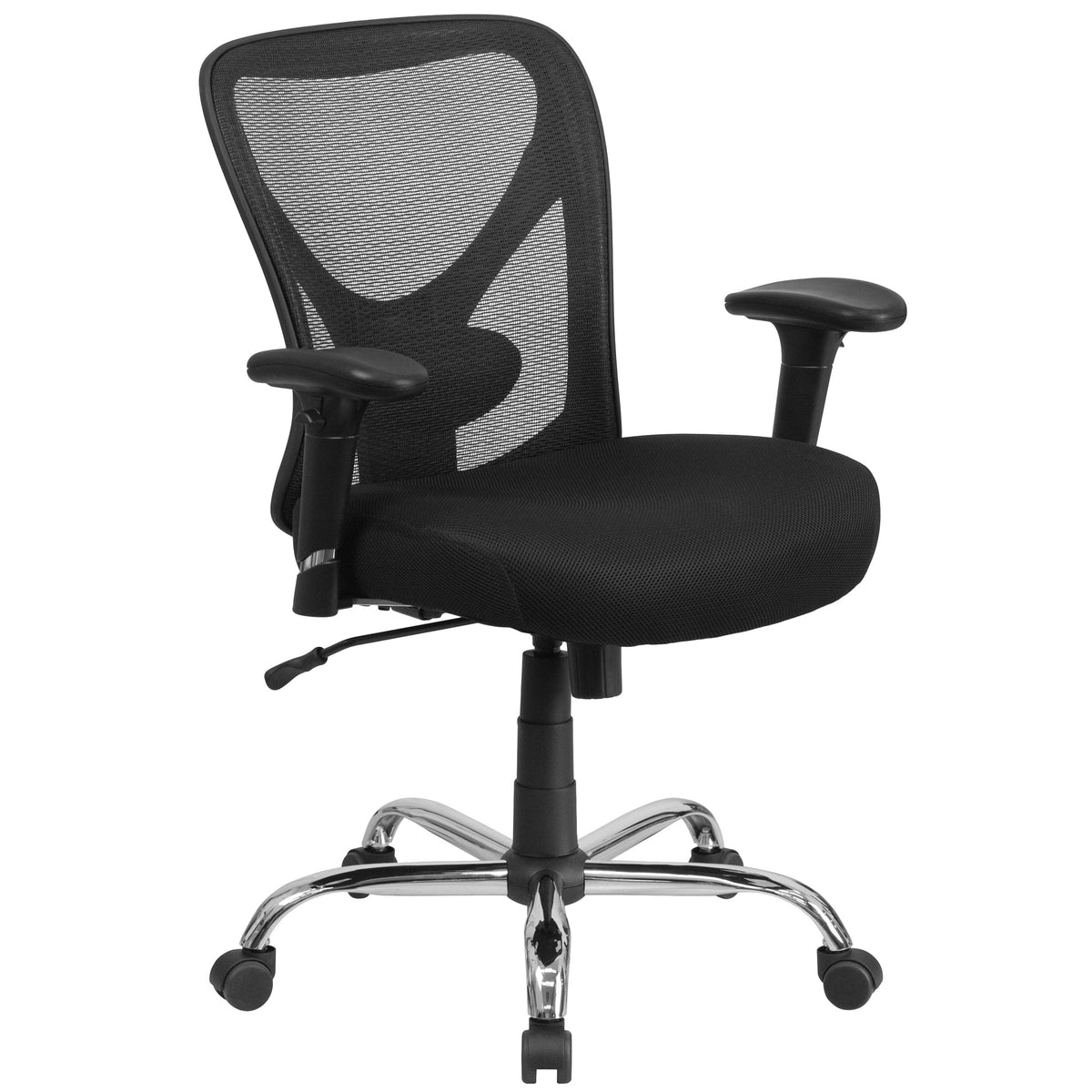 Black Mesh Ergonomic Task Office Chair with Adjustable Back and Arms Q18902