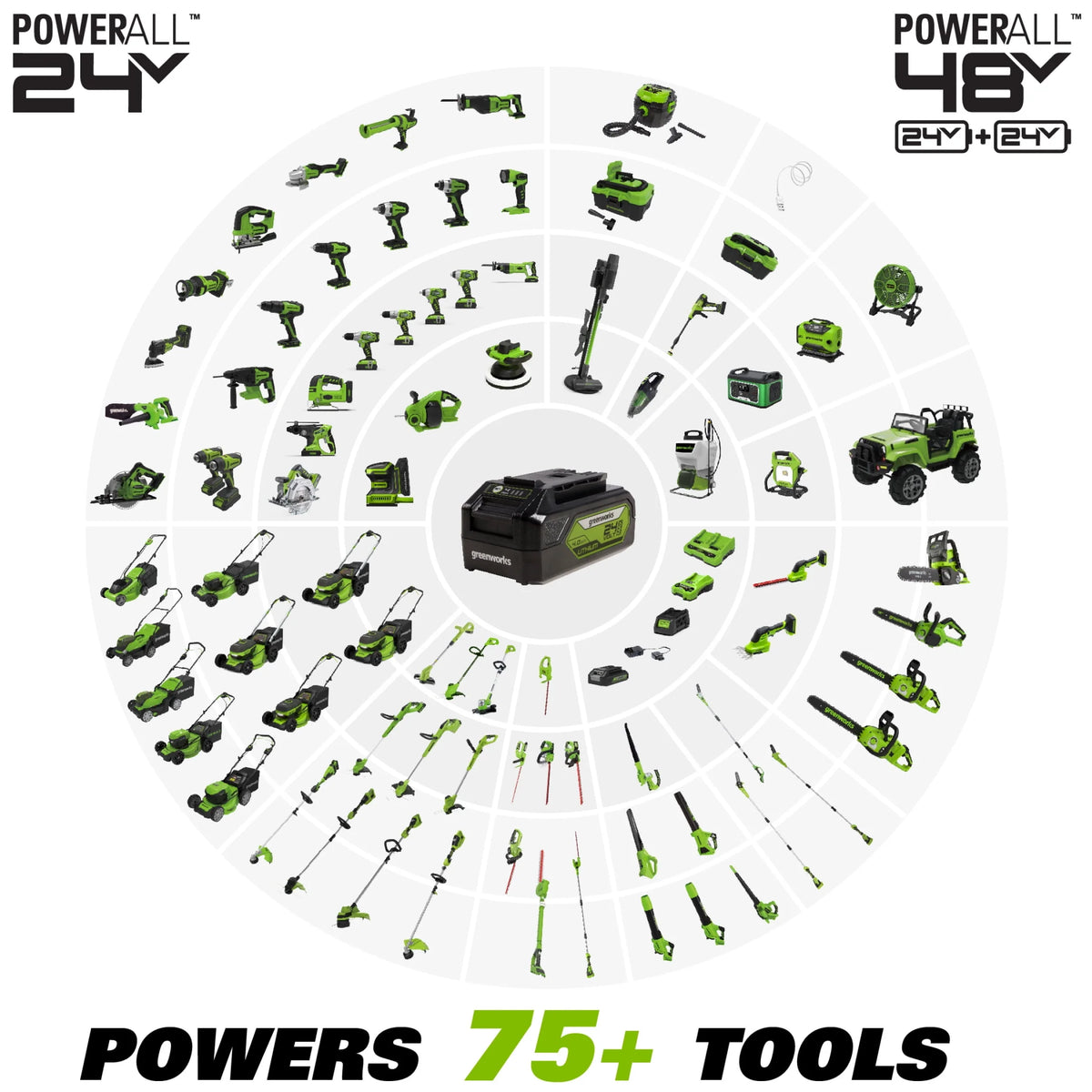 24V Cordless Chainsaw with 2.0 Ah Battery & Charger E446