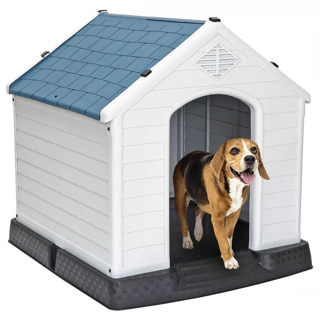 Plastic Dog Kennel with Air Vents and Elevated Floor U7586