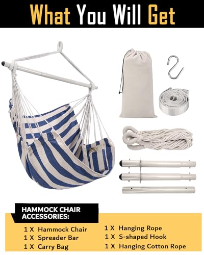 Hammock Chair Swing with Steel Bar Z532