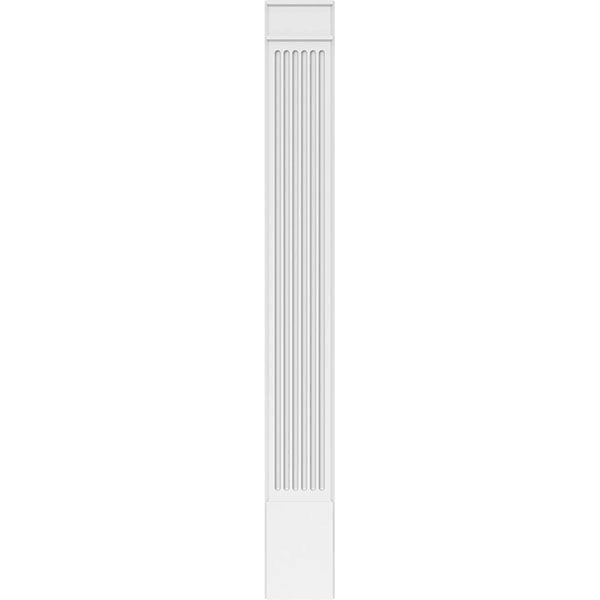 Fluted PVC Pilaster with Decorative Capital & Base (Pair) X402