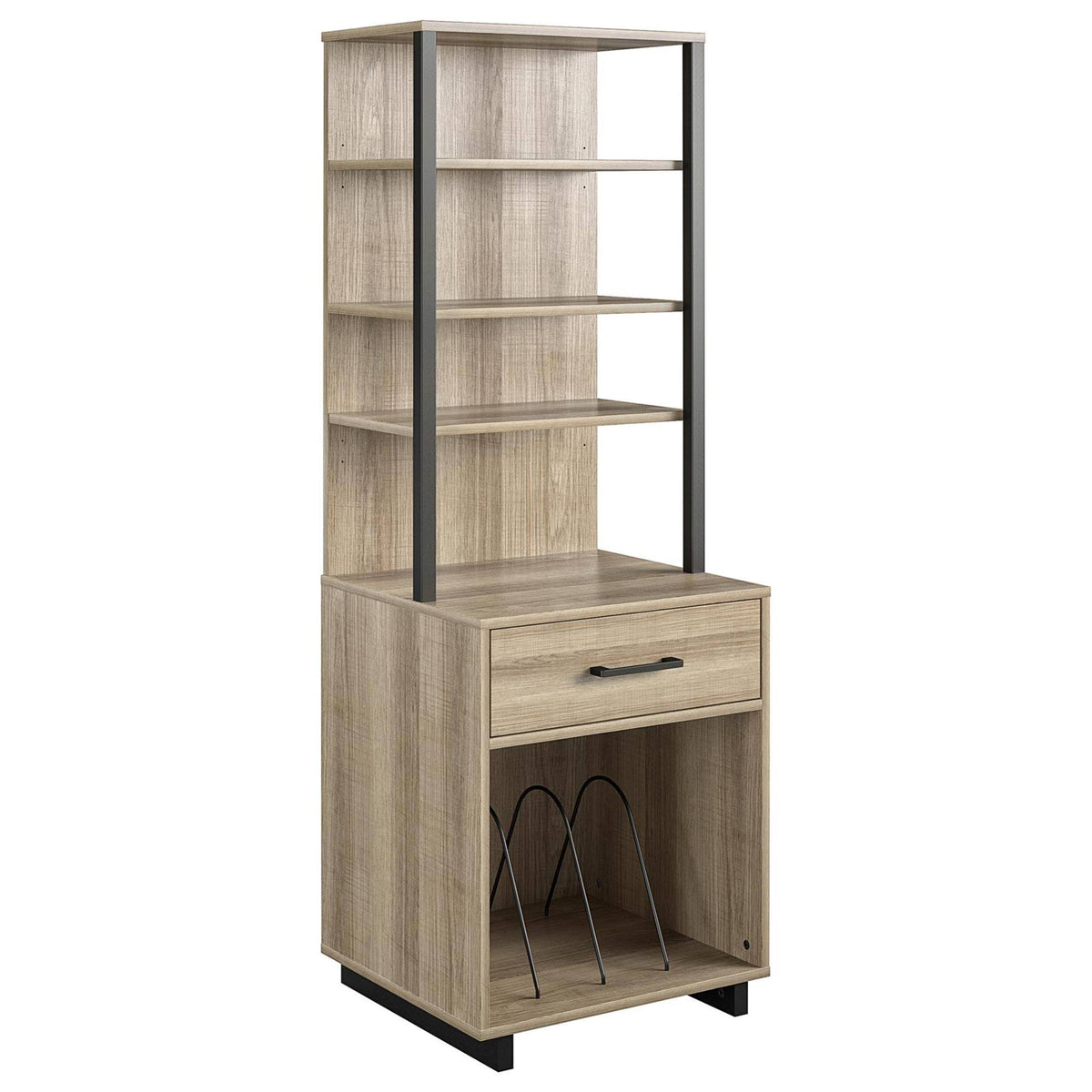 Tall Turntable Stand in Golden Oak B298